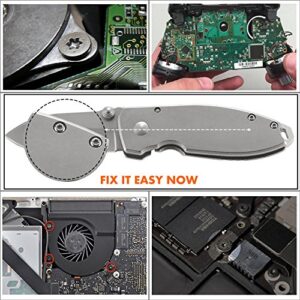 T6 Torx Security Screwdriver, TECKMAN Torx T6H Screwdriver for Apple Mac Mini, Xbox Controller Mainboard,Pocket Knife and other Electronic Device Repair