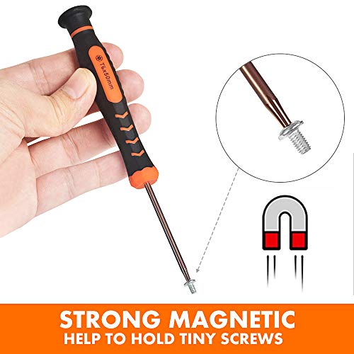 T6 Torx Security Screwdriver, TECKMAN Torx T6H Screwdriver for Apple Mac Mini, Xbox Controller Mainboard,Pocket Knife and other Electronic Device Repair