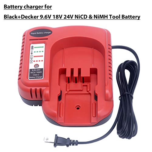 BDCCN24 BDFC240 Multi-Volt Battery Charger for Black+Decker FSMVC 18V 14.4V 12V 9.6V 24V NiCD&NiMH Battery Black & Decker Firestorm HPB18 A1718 FS18FL HPB14 HPB12 HPB24