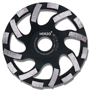herzo diamond concrete grinding wheel 5 inch,diamond cup wheel for for polishing and cleaning stone concrete surface, cement, marble, rock, granite, and thinset removing