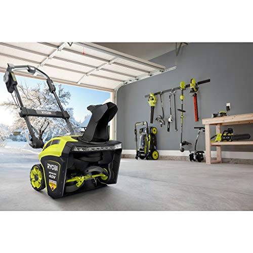 RYOBI RY40860 21 in. 40-Volt Brushless Cordless Electric Snow Blower with Two 5.0 Ah Batteries and Charger Included