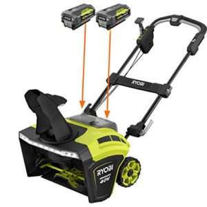 RYOBI RY40860 21 in. 40-Volt Brushless Cordless Electric Snow Blower with Two 5.0 Ah Batteries and Charger Included