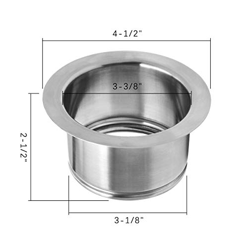 Extended Garbage Disposal Flange, Deep Kitchen Sink Flange for Disposers That Use A 3 Bolt Mount, Fit 3-1/2 Inch Standard Sink Drain Hole