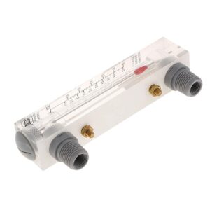 Milageto Water Liquid Meter Tool Instrument Rotameter Panel Mounted, Clear, 0.05-0.5GPM