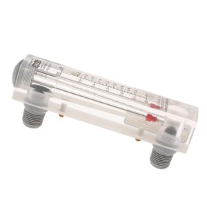 Milageto Water Liquid Meter Tool Instrument Rotameter Panel Mounted, Clear, 0.05-0.5GPM