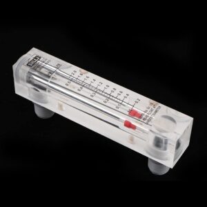 Milageto Water Liquid Meter Tool Instrument Rotameter Panel Mounted, Clear, 0.05-0.5GPM