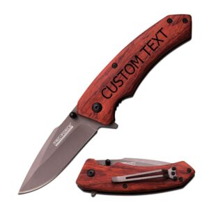 birsppy just customized personalized m tech knife for groomsman, wedding,father's day gift, engraved with your personalizations, design your own (tf-922)