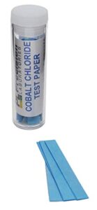 100pk cobalt chloride test papers for testing water presence & humidity - eisco labs