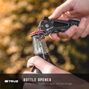 TRUE SmartKnife+ 15-in-1 Multi-Tool | Super Sharp Black Oxidized Pocket Knife and Multi-Tool