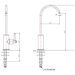 Derengge DFF-3168-MT Single Handle Drinking Water Filter Faucet, Kitchen Faucet Matte Black