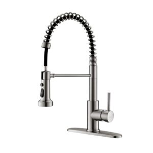 rulia kitchen faucet, kitchen sink faucet, sink faucet, spring pull-down kitchen faucets, bar kitchen faucet, brushed nickel, stainless steel, rb1027