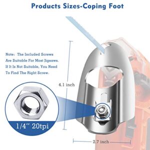 Coping Foot for Jigsaws, High Efficiency Woodworking Tool Compatible with Most Jigsaws