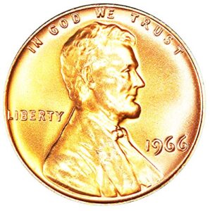 1966 sms lincoln memorial cent choice uncirculated us mint