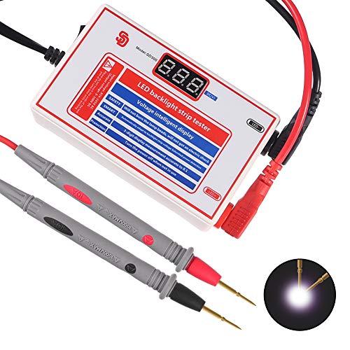 LED Light and TV Backlight Tester,LED Strip Lamp Beads Repair Testing Tool with Gold Plated Pin and Power Cable 0-300V Adaptive Voltage, Suitable for All LED Beads TV Computer Laptop Light Repairs