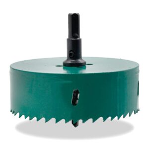 Qjaiune 108mm/4.25" Hole Saw BI-Metal Heavy Duty Hole Cutter for Wood Cornhole Boards Plastic Drywall Fiberboard