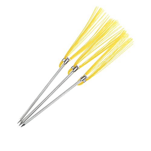 Trail Chasers Ground Markers Yellow 6 Inch Marking Whiskers with Lightweight Non-Rust Aluminum Stakes (Pkg of 25)