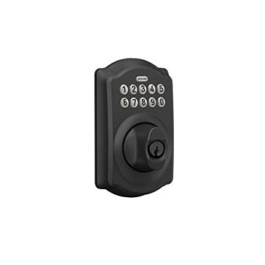 SCHLAGE BE365 CAM 622 Keypad Electronic Deadbolt, Matte Black