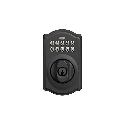 SCHLAGE BE365 CAM 622 Keypad Electronic Deadbolt, Matte Black