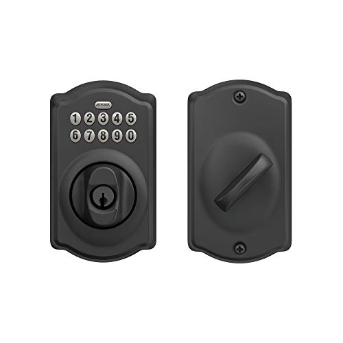 SCHLAGE BE365 CAM 622 Keypad Electronic Deadbolt, Matte Black