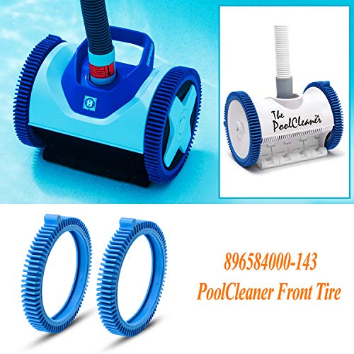 896584000-143 Blue Front Tire Kit with Super Hump Replacement for Haywood Poolvergnuegen Select Pool Cleaners and Perfectly Compatible with Hayward Phoenix Cleaners (2 Pack)