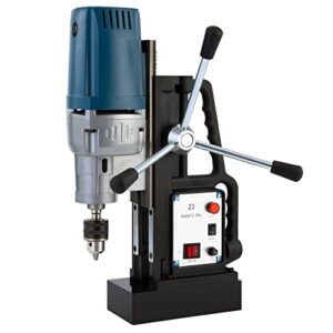 zelcan 1200w electric magnetic drill press with 0.9 inch boring diameter, portable heavy duty power mag drill 2900lb force electromagnet industrial drilling machine for metal surface home improvement