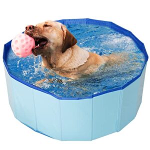homend pvc pet swimming pool portable foldable pool dogs cats bathing tub bathtub wash tub water pond pool blue (160x30cm(63"x12"))