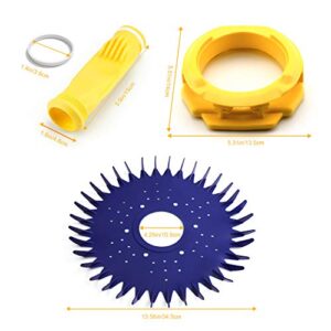 Funmit W70329 Finned Seal Disc Skirt & W69698 Pool Cleaner Diaphragm & W70327 Foot Pad Pool Cleaner Kit Replacement for Zo-diac Baracuda G2 G3 G4 Replace W69721 W72855