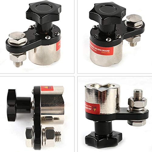 Welding Clamps, 200A Magnetic Welding Ground Clamp, 9255-1060 Switchable On/Off Controlled Rare Grounding Magnet Connector for Welding Machine