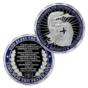 police challenge coin police officers st michael prayer coin