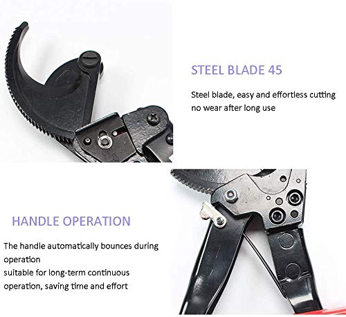 Cable Cutter,Heavy Duty Aluminum Copper Ratchet Cable Cutter, (240mm²)