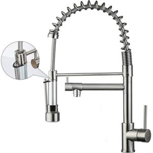 kitchen faucet with pull down sprayer contemporary single handle kitchen sink faucet gappo solid brass spring kitchen faucet brushed nickel