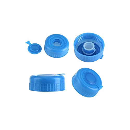 FastUU Simple and Modern Design Gallon Water Bottle Cap 5 Pcs Blue Gallon Water Bottle Caps Safe Water Bottle Caps Gallon Water Bottle Cap, Gallon Water Bottle Lid, Reusable Screw On Cap