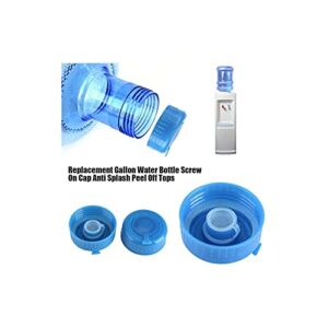 FastUU Simple and Modern Design Gallon Water Bottle Cap 5 Pcs Blue Gallon Water Bottle Caps Safe Water Bottle Caps Gallon Water Bottle Cap, Gallon Water Bottle Lid, Reusable Screw On Cap