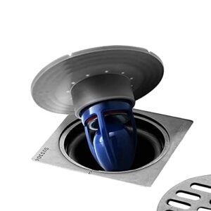 shower floor drain backflow preventer one way drain valve sewer core magnetic drainage insert drain plug oversized(2-3.9in hole) (suitable for tube depth 2.56-4.13in) (caliber 2-3.9in ,depth 2.56in)