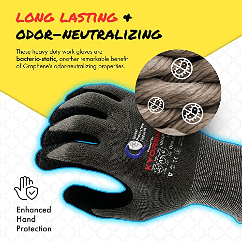 Quest Cut Resistant Work Gloves – Cut Proof Working Gloves Heavy Duty Cutting and Abrasion Protection – Puncture Resistant Gloves - Large, Pack of 3 Pairs