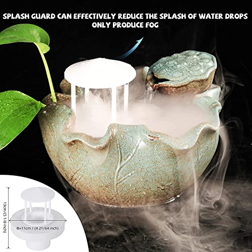 Mxmoonant Mist Maker 350ml/H, Halloween Party Ultrasonic Pond Fogger Aluminum Mister with Splash Guard for Water Fountain Rockery Holidays Decoration