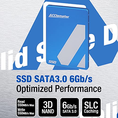 Acclamator SSD 480GB 2.5 Inch Internal SSD SATA3 6Gb/s Solid State Drive for Laptop Desktop PC R/W Speed up to 540/490MB/s