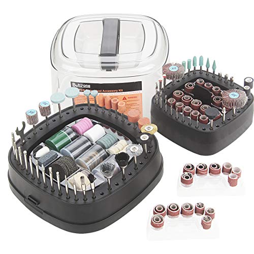 Rotary Tool Accessories Kit, Butizone 276 PCS Accessories, Easy for Polishing, Sanding, Cutting, Drilling, Engraving, Sharping, with Storage Case, Universal for 1/8" Diameter Shanks