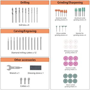 Rotary Tool Accessories Kit, Butizone 276 PCS Accessories, Easy for Polishing, Sanding, Cutting, Drilling, Engraving, Sharping, with Storage Case, Universal for 1/8" Diameter Shanks