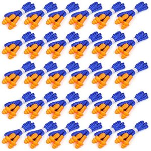 100 pairs ear plugs for sleeping, reusable silicone earplugs sound blocking, individually wrapped earplugs ear protection for shooting