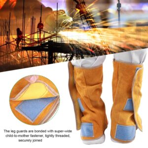 1Pair Cowhide Heat Resistant Flame-Retardant Welding Boot Cover Shoes Feet Cover Welder Leg Foot Safety Protection