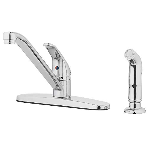 Aqua Vista 22-K81WS-CH-AV Kitchen Sink Faucet with Side Spray, Polished Chrome Single Handle