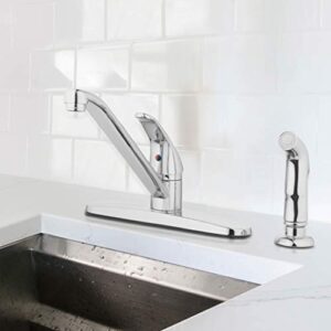 Aqua Vista 22-K81WS-CH-AV Kitchen Sink Faucet with Side Spray, Polished Chrome Single Handle