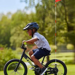 Uelfbaby Upgraded Bike Flags with Pole, 6 ft High Visibility Orange Fags with heavy Duty Fiberglass Flag Pole