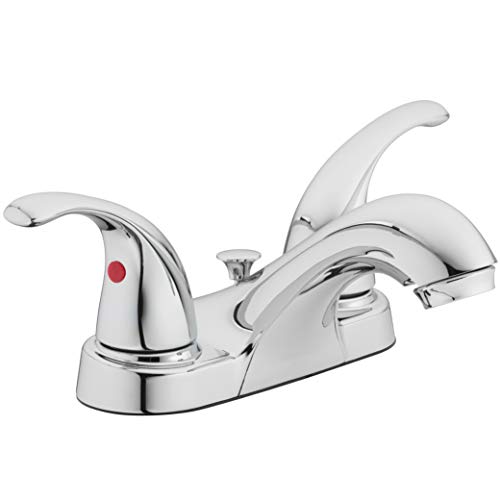 Aqua Vista 15-B42WP-CH-AV Two Handle Bathroom Sink Faucet, Polished Chrome