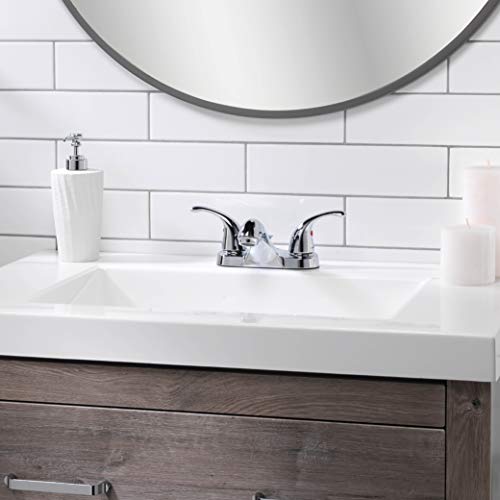Aqua Vista 15-B42WP-CH-AV Two Handle Bathroom Sink Faucet, Polished Chrome