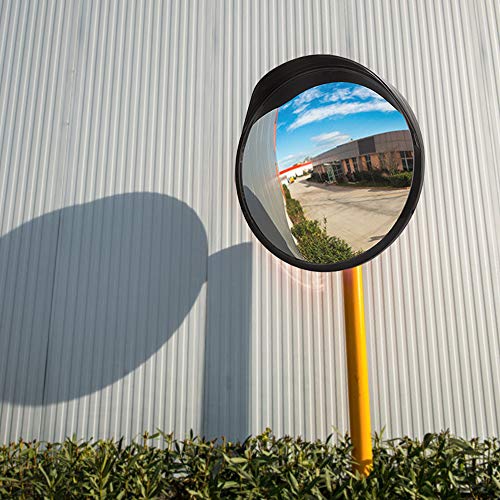 ovsor Convex Mirror Outdoor for Garage and Traffic Driveway Park Assistant, 12 in Security Mirror with Adjustable Fixing Bracket Indoor and Outdoor