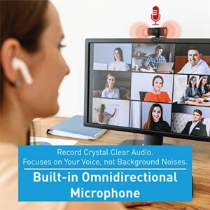 Macally 1080P Webcam with Microphone - Stay Connected Virtually - 120° Wide Angle HD 30FPS USB Computer Camera for Desktop - Web Cam for Streaming, Meetings, Skype, Zoom, PC, Laptop, Mac, Face Time