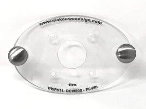 dave's - palm router acrylic router base plate compatible with dwp611 made in america