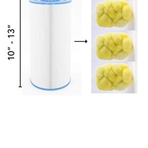 Filter Minion, 2 Pouch FM2P-G Replacement Filter for Hot Tub/Spa & Above Ground Pools, Standard Cartridges 6"-8" Tall, Yellow